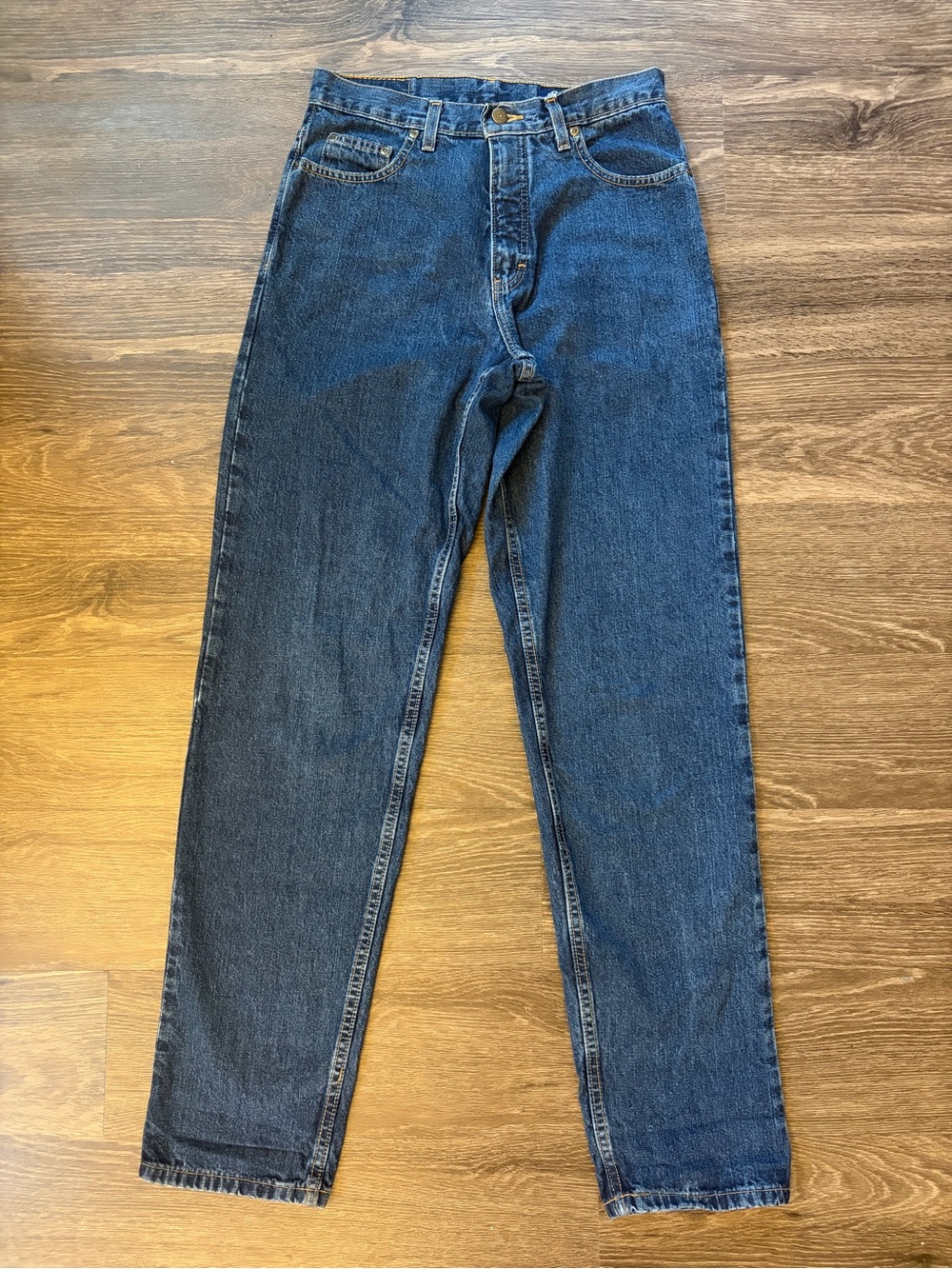 Eddie Bauer 100% Cotton High Rise Straight Leg Jeans 6 Tall Vintage 90s Denim